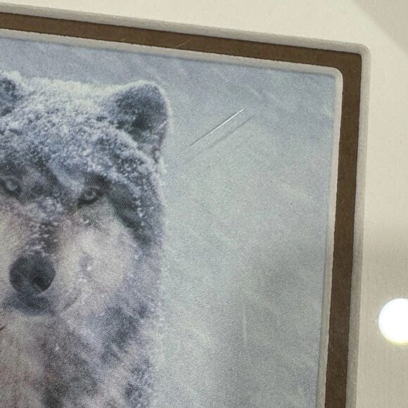 Vintage Wood Framed Wolf Print Paw Matted Cabin Woods Wall Decor 9.5” X 11.5”New - Picture 8 of 12